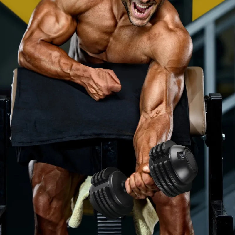 52 Pounds Adjustable Dumbbell for Strength Training