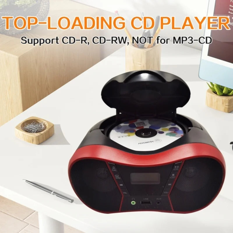 Portable CD Player with Bluetooth, FM Radio and Speakers