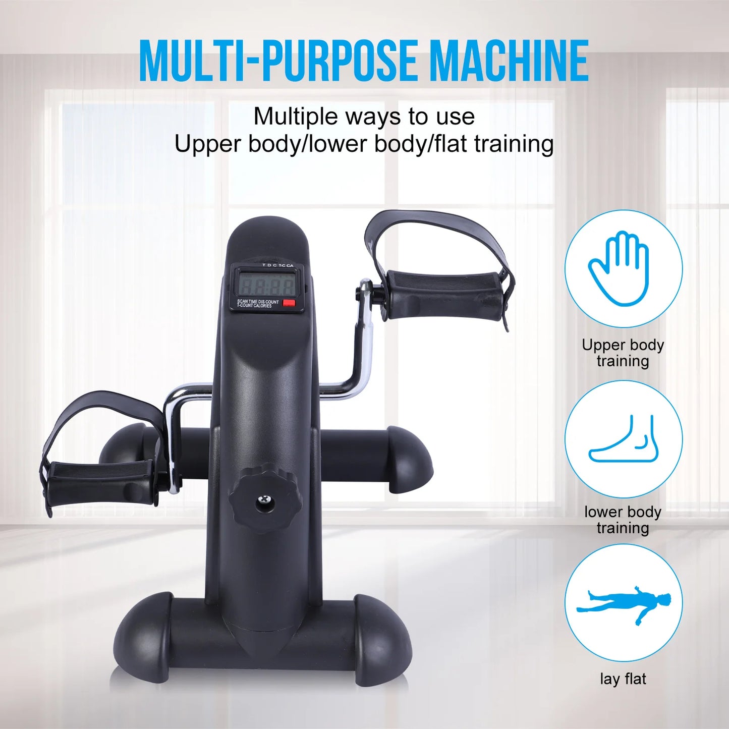 Multi-Function Stepper Exercise Bike with LCD Screen
