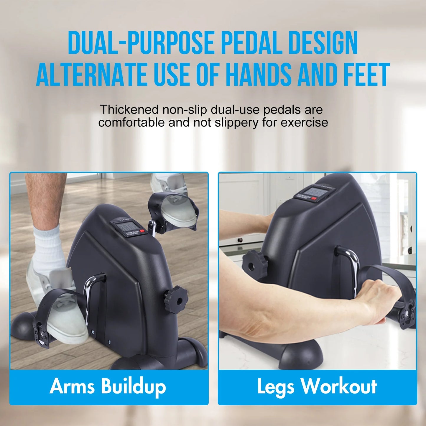 Multi-Function Stepper Exercise Bike with LCD Screen