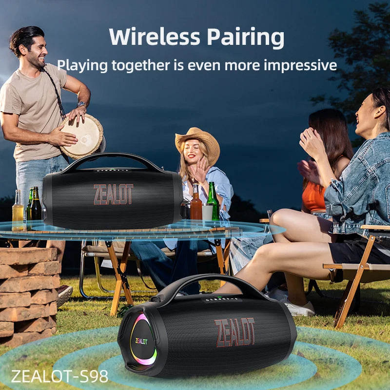 Zealot S98 160W Waterproof Bluetooth Speaker with RGB Light