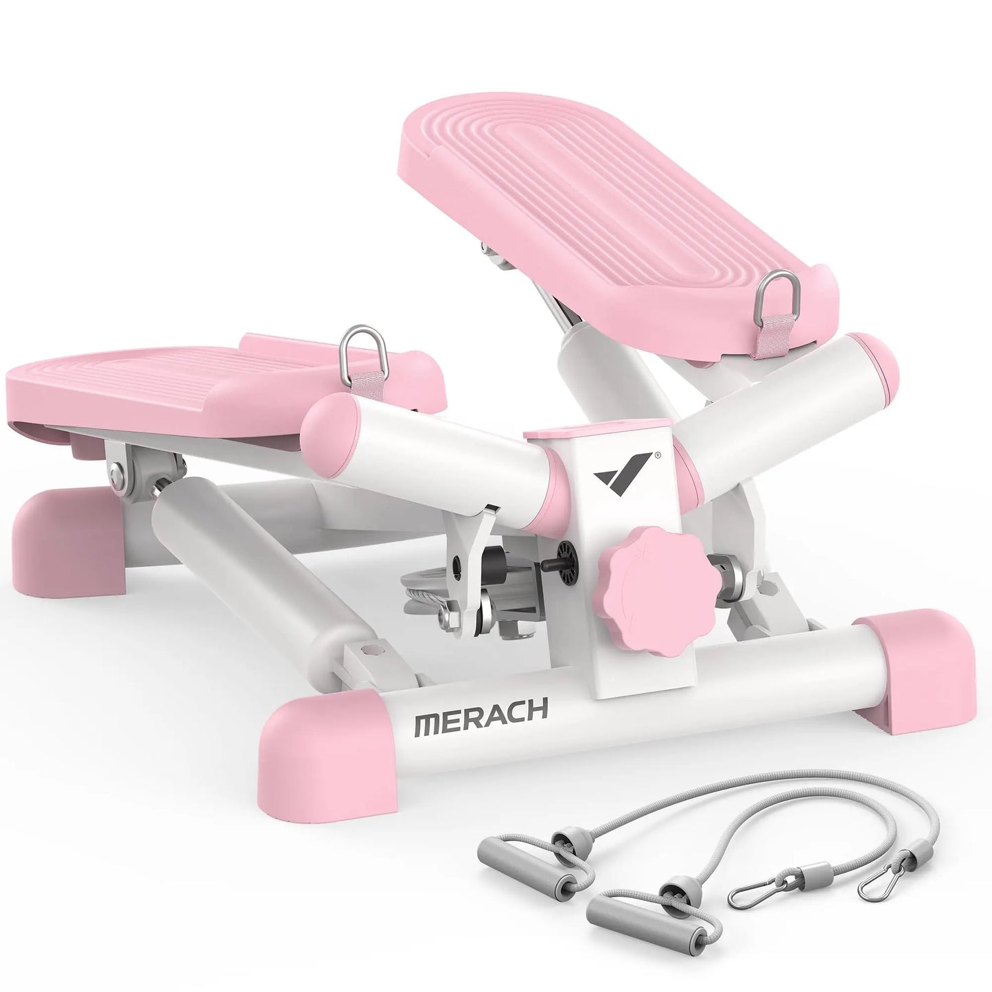 MERACH Mini Stepper for Exercise with Resistance Band