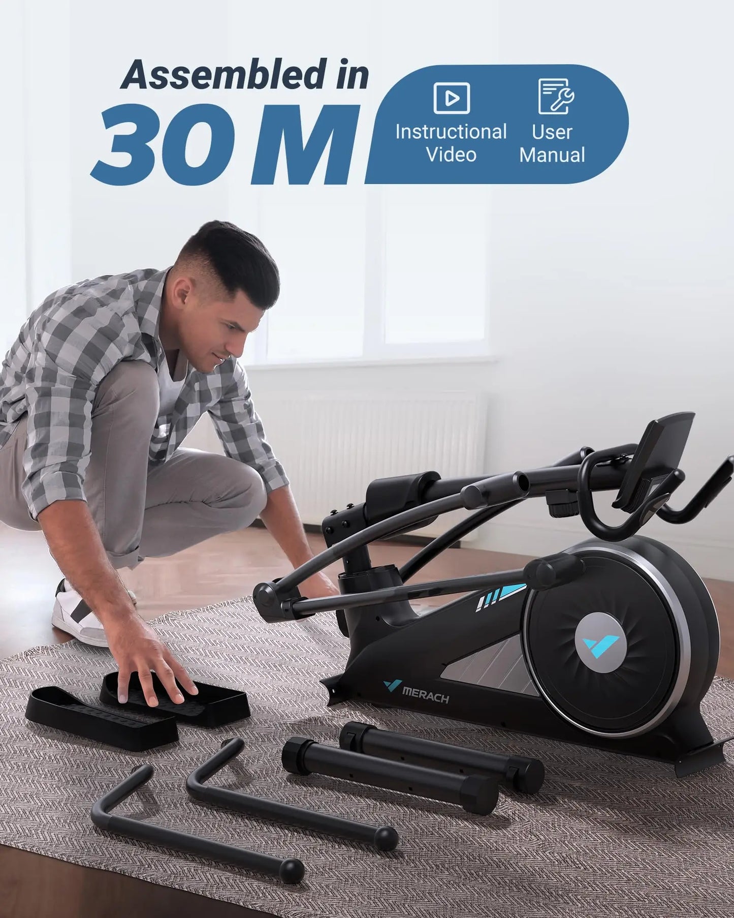 MERACH Elliptical Machine Home Hyper-Quiet Magnetic Resistance