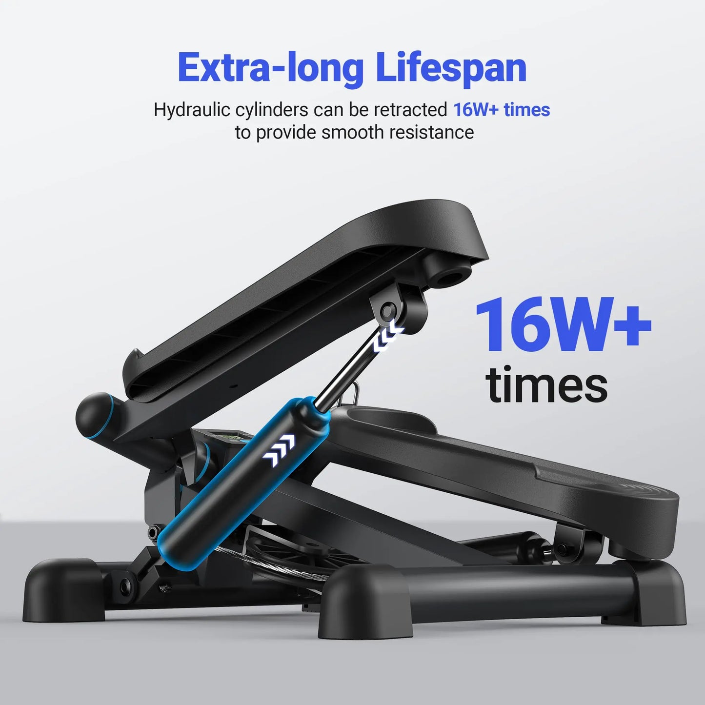 MERACH Mini Stepper for Exercise with Resistance Band
