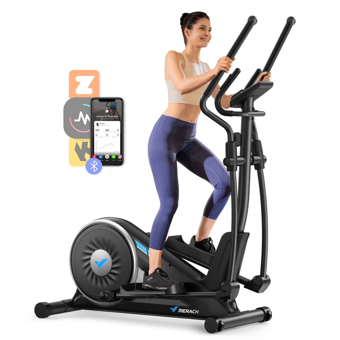MERACH Elliptical Machine Home Hyper-Quiet Magnetic Resistance