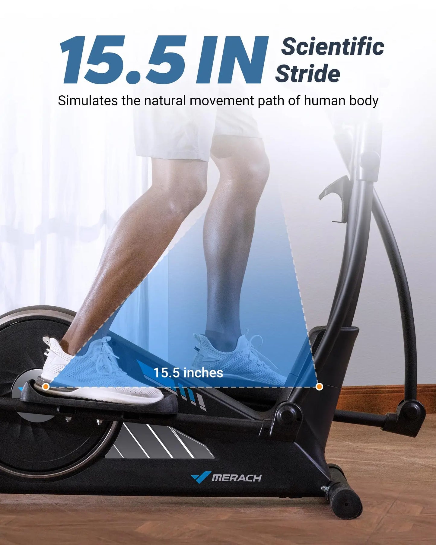 MERACH Elliptical Machine Home Hyper-Quiet Magnetic Resistance