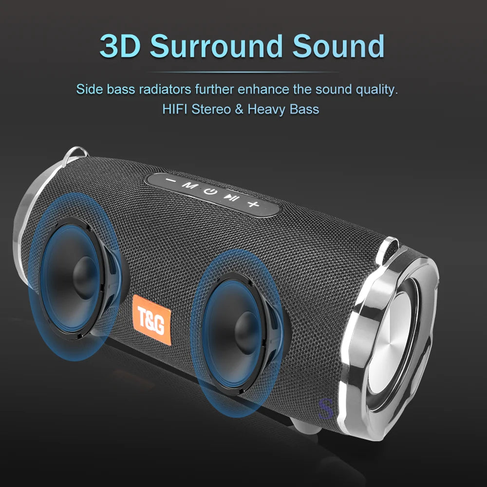 High Power Wireless Portable TG187 Waterproof Bluetooth Speaker