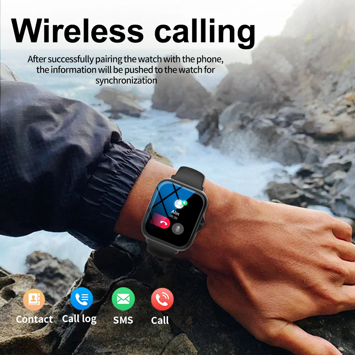 Smart Touch Screen Smartwatch With Call And Music Control