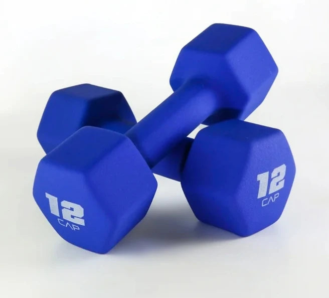 2/3/5/8/10/12/15 lb Rubber Dumbbells for Convenient Workouts