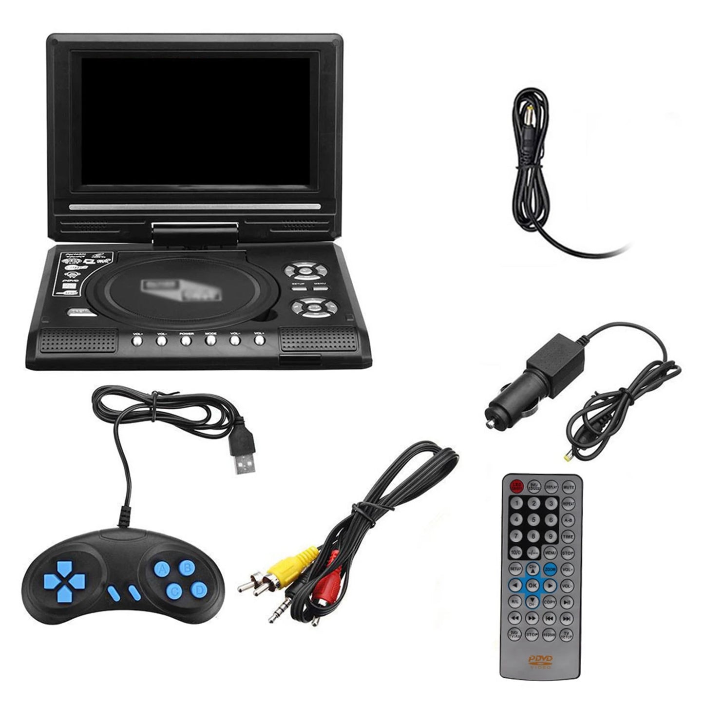 7.8 Inch DVD Player 16:9 Widescreen with Game Support