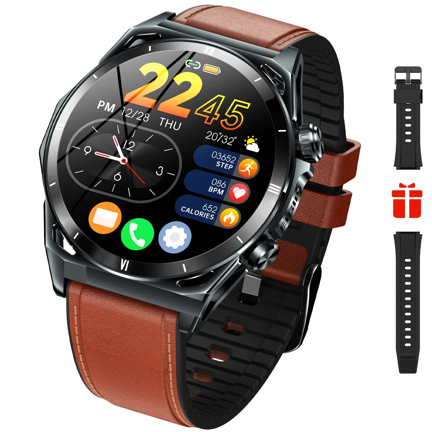 EIGIIS KE6 Smart Watch with AMOLED Display and Health Monitor