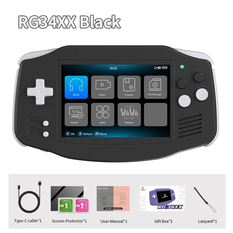 ANBERNIC RG34XX Retro Handheld Game Console with IPS Screen