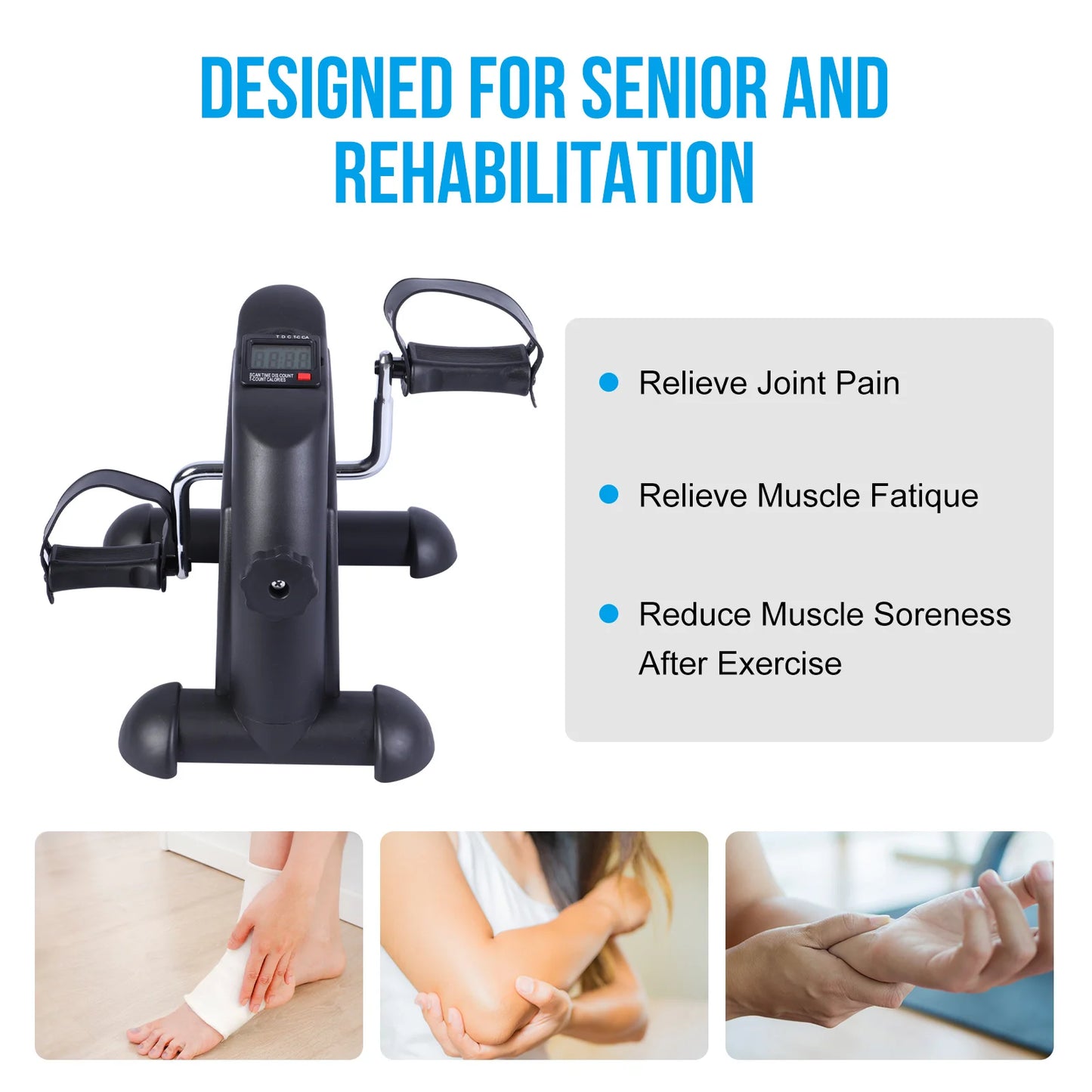 Multi-Function Stepper Exercise Bike with LCD Screen