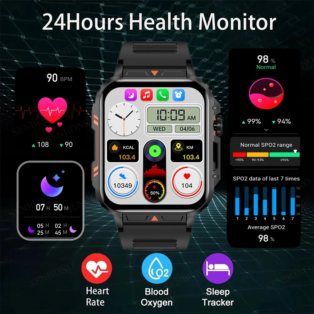 SENBONO Smartwatch for Men with Heart Rate Monitor