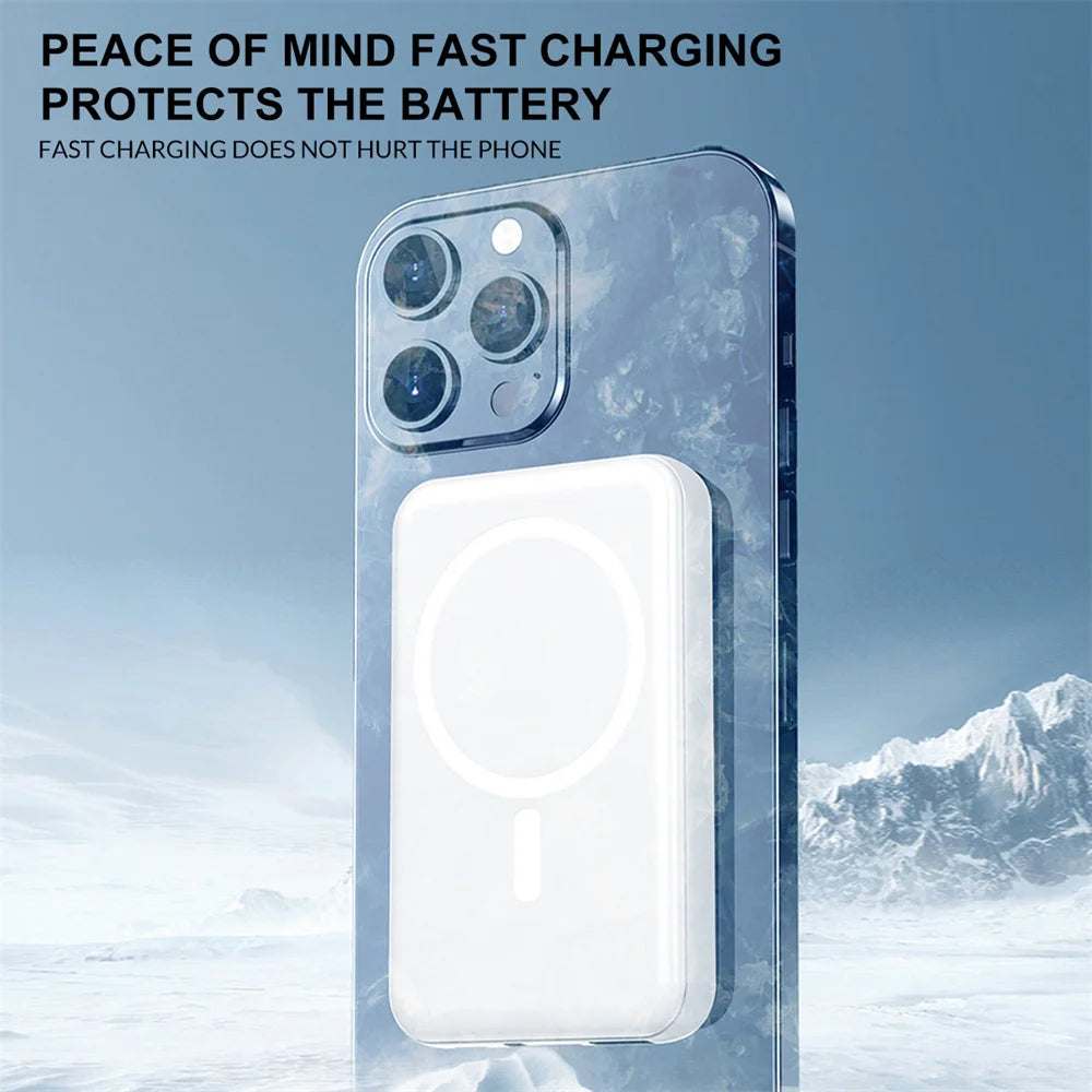 10000mAh Wireless Fast Charger with Built-in Cables
