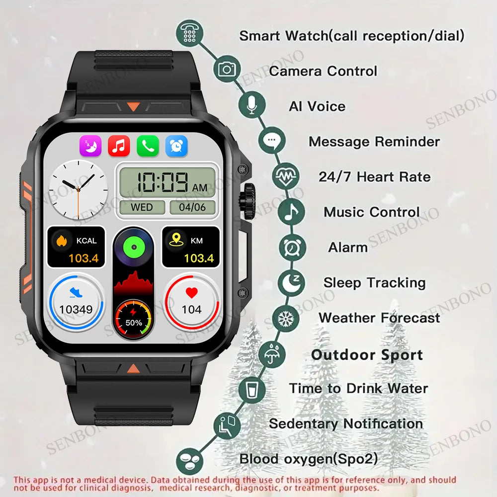 SENBONO Smartwatch for Men with Heart Rate Monitor