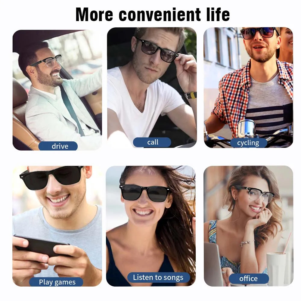 SENBONO Smart Glasses with Open Ear Music Sound