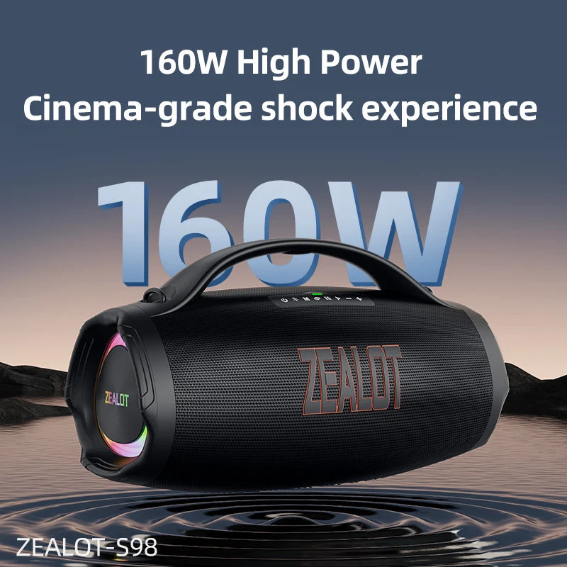 Zealot S98 160W Waterproof Bluetooth Speaker with RGB Light
