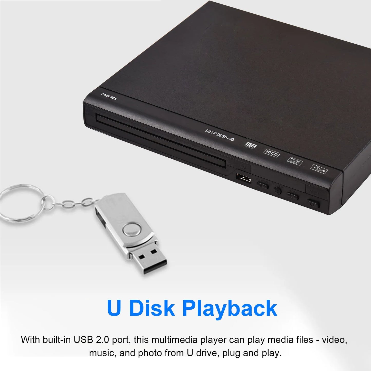 CD Player DVD-225 Digital Multimedia Player with Remote