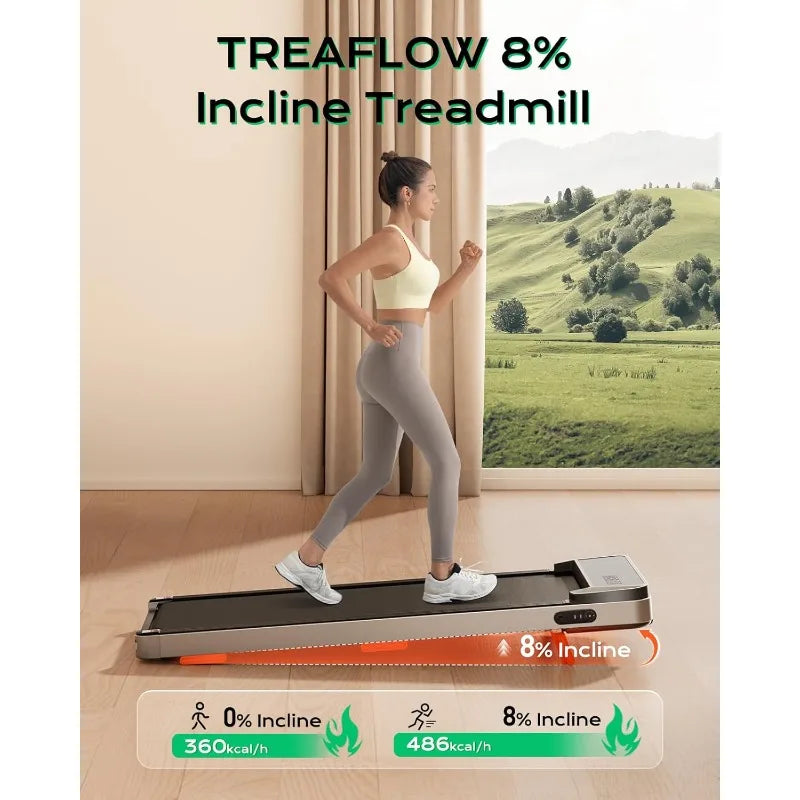 Walking Pad Treadmill with Incline for Home Office