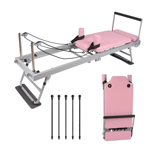 Foldable Pilates Reformer for Home Strength Training