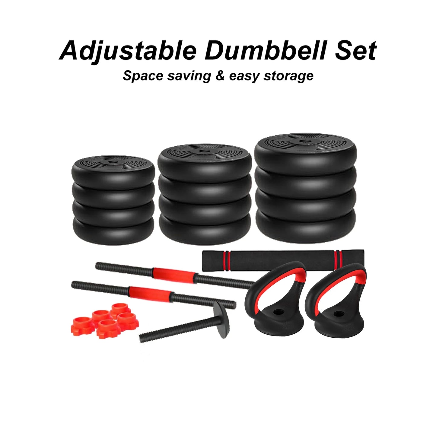 Adjustable Dumbbell Set 44 Lbs Multifunctional Home Gym Equipment