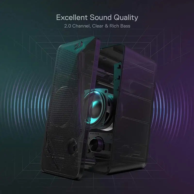 Redragon GS510 Waltz RGB Desktop Speakers with LED