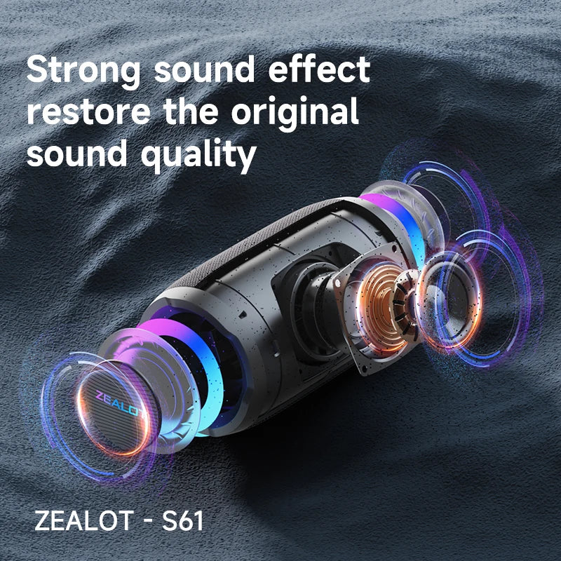 Zealot S61 Waterproof Bluetooth Speaker for Outdoor Fun