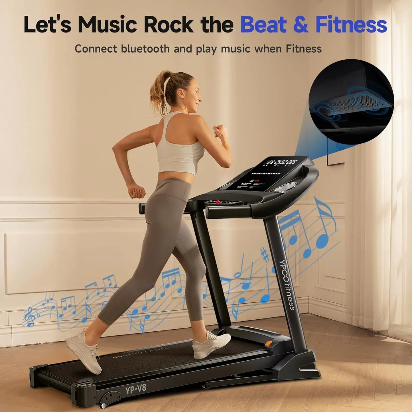 Walking Pad Treadmill with Incline and Bluetooth Capability