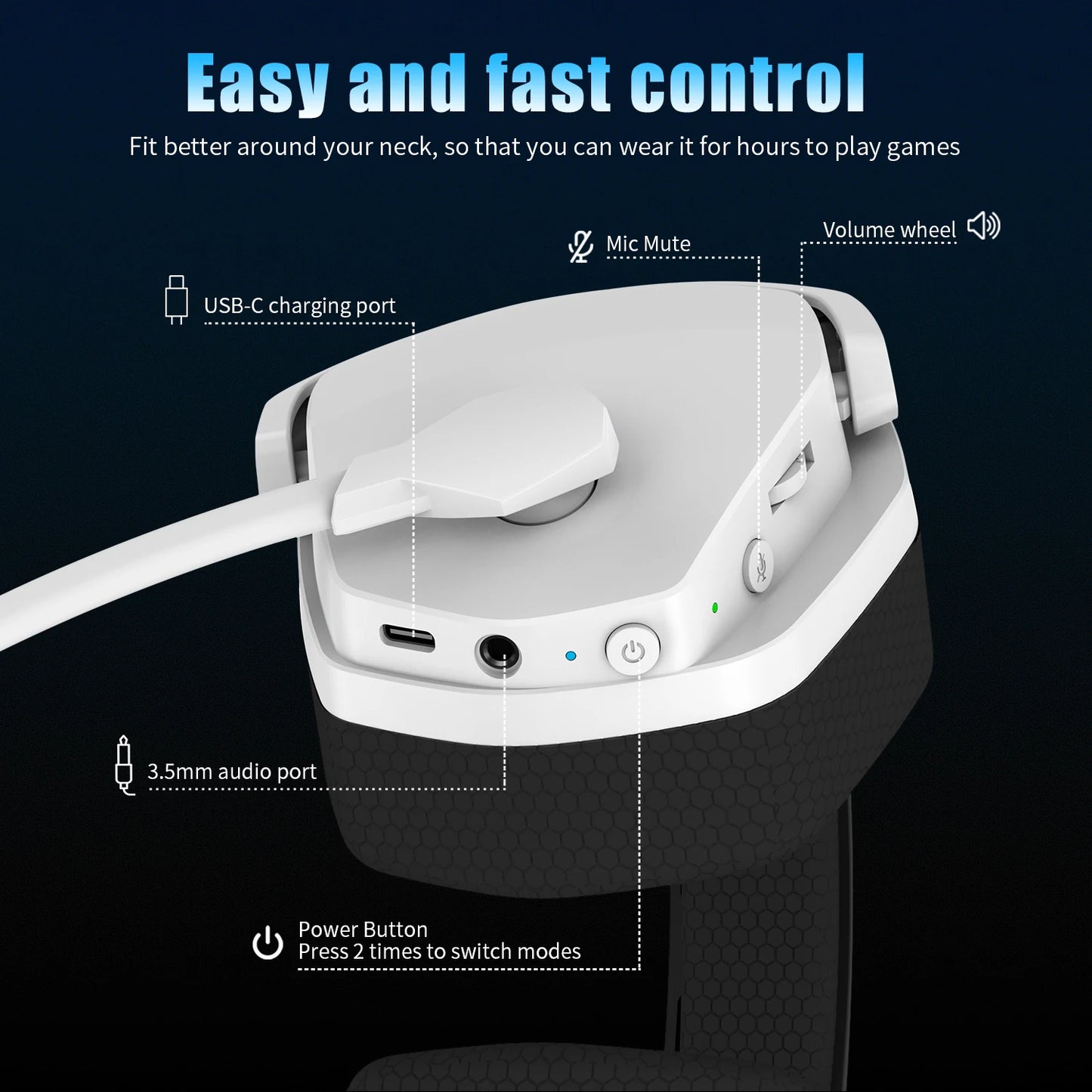 NUBWO G06 Wireless Gaming Headset with ENC Mic