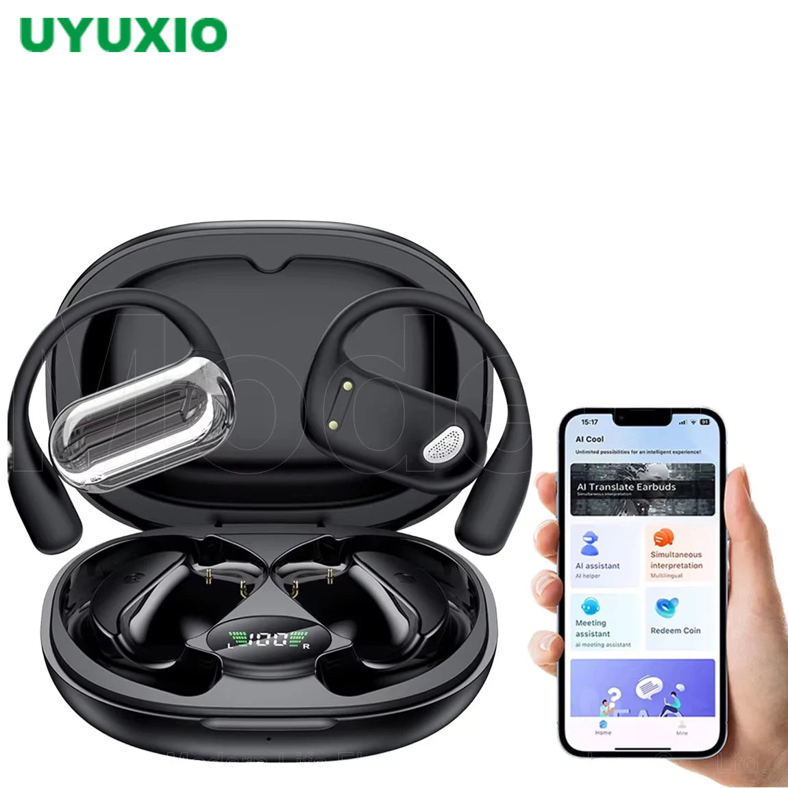 UYUXIO AI Language Translation Headphones with Noise Cancellation