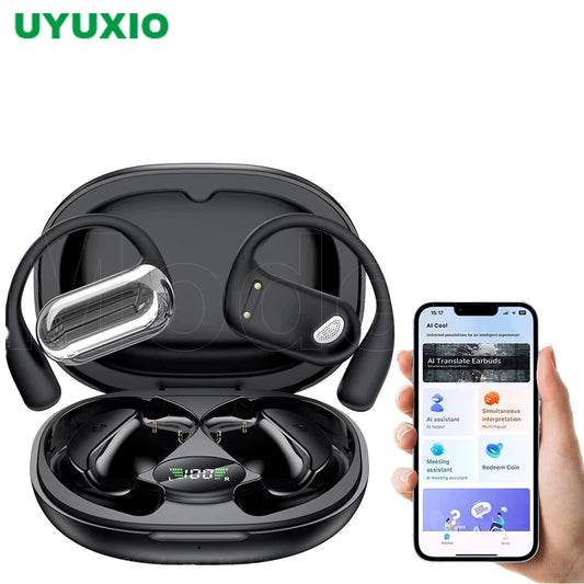 UYUXIO AI Language Translation Headphones with Noise Cancellation