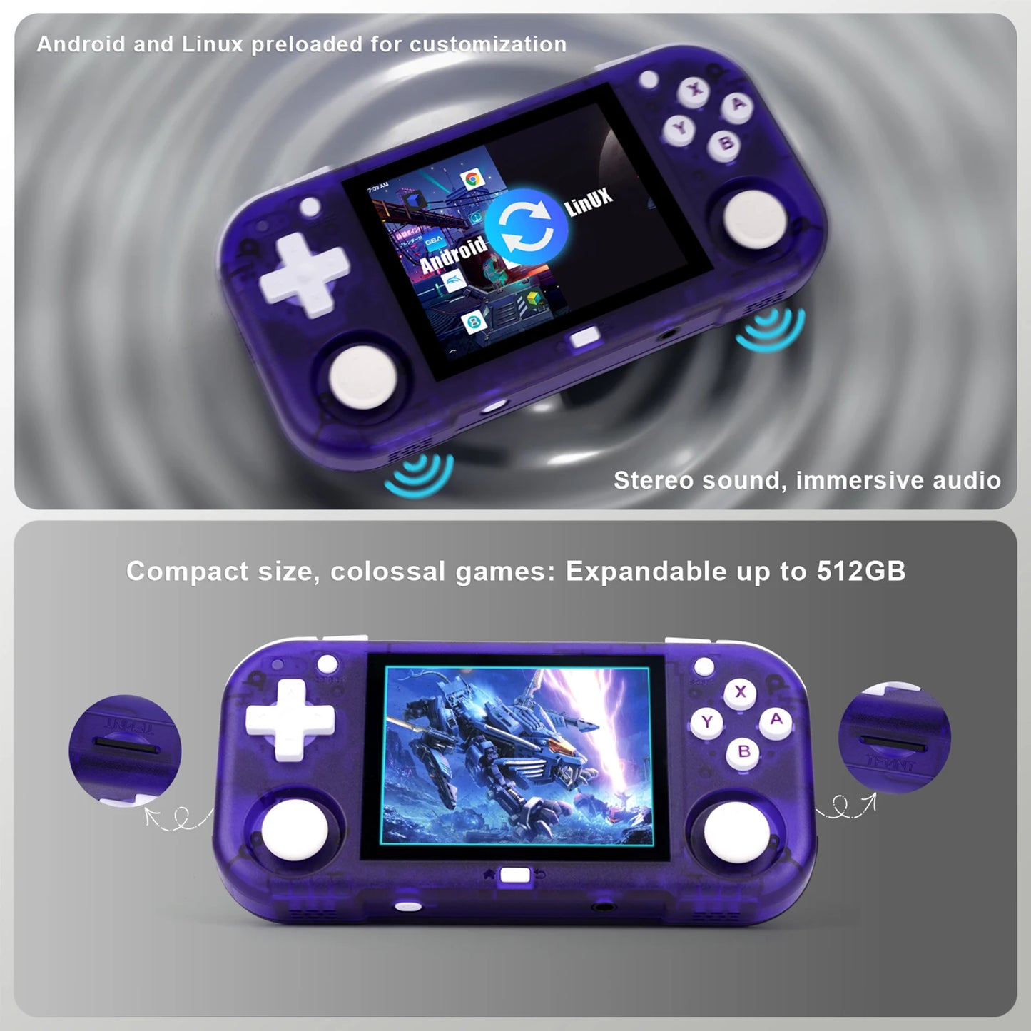 AMPOWN Mini Zero 28 Handheld Game Console Portable Gift