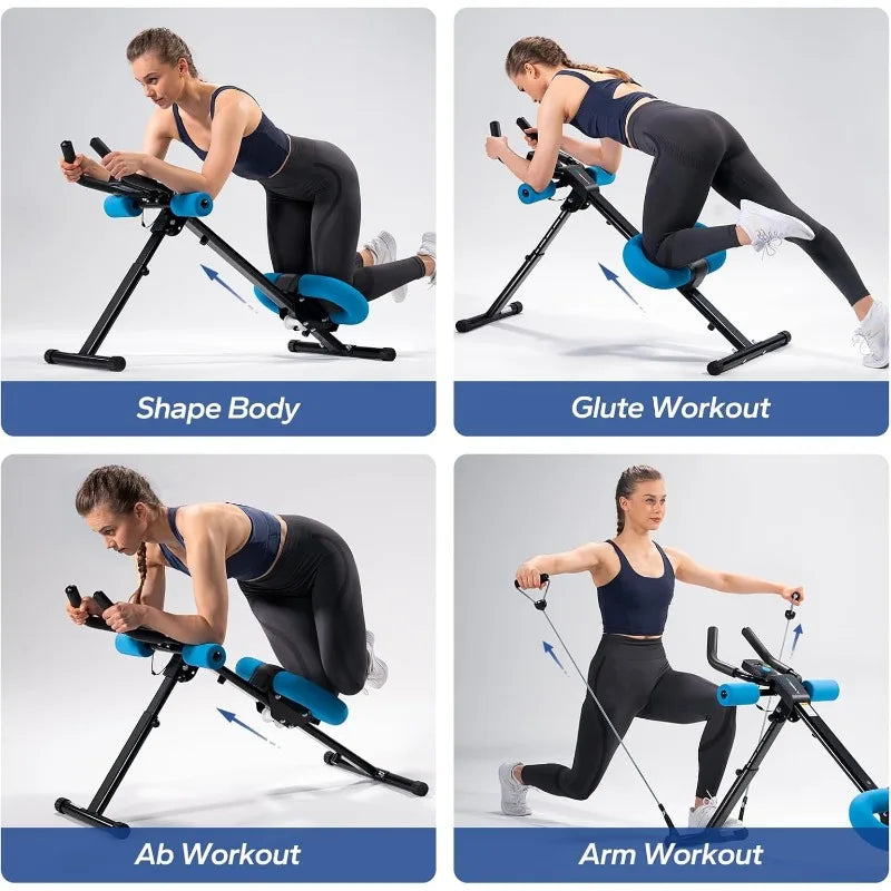 MERACH Ab Machine for Home Gym, Adjustable and Foldable