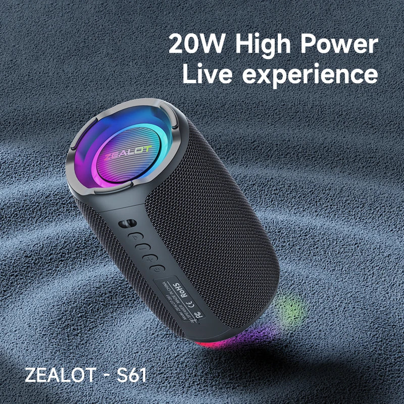 Zealot S61 Waterproof Bluetooth Speaker for Outdoor Fun