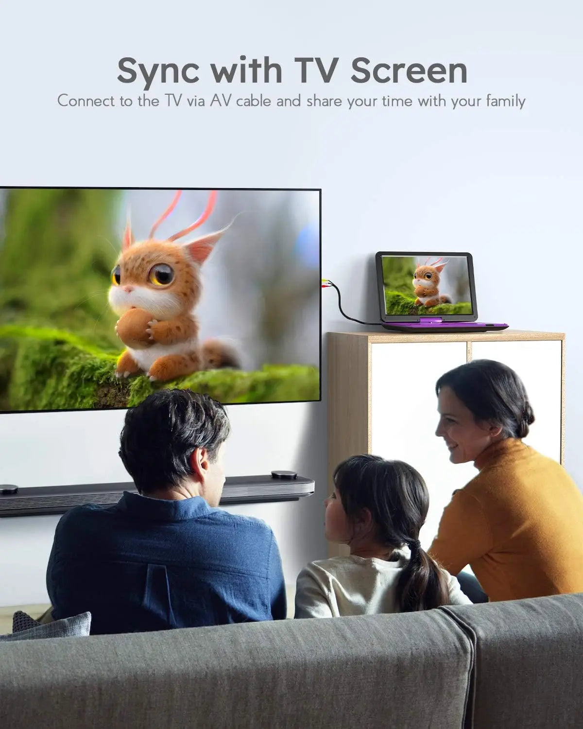 ieGeek 15.9" Portable DVD Player - with 14.0" Large HD Screen, 6 Hours Rechargeable Battery, High Volume Speakers