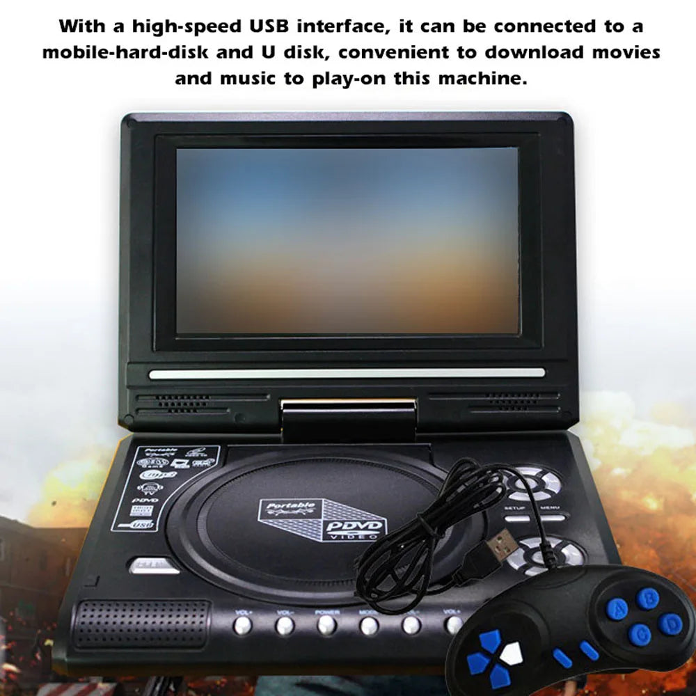7.8 Inch DVD Player 16:9 Widescreen with Game Support