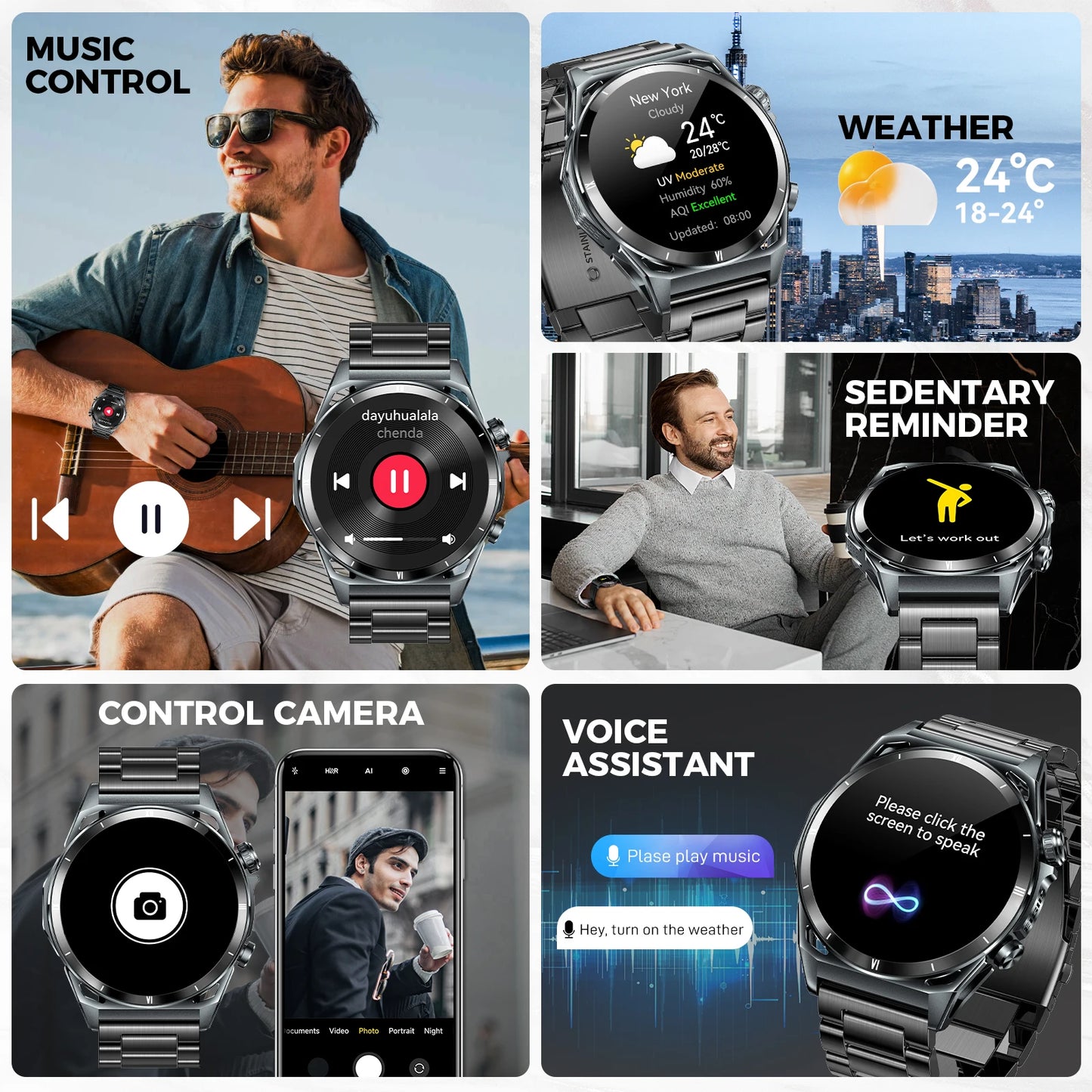 EIGIIS KE6 Smart Watch with AMOLED Display and Health Monitor