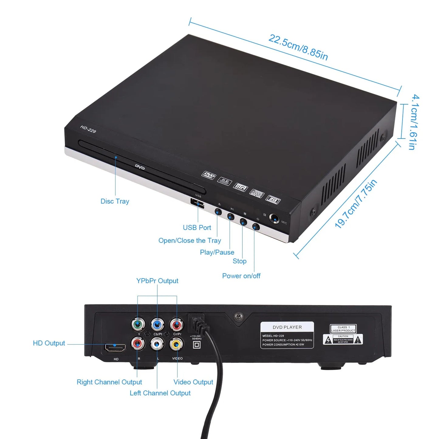 HD DVD Player with Remote and Multimedia Playback