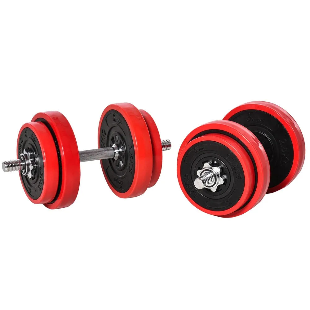 Home Gym 44 lb Dumbbell and Barbell Weight Set