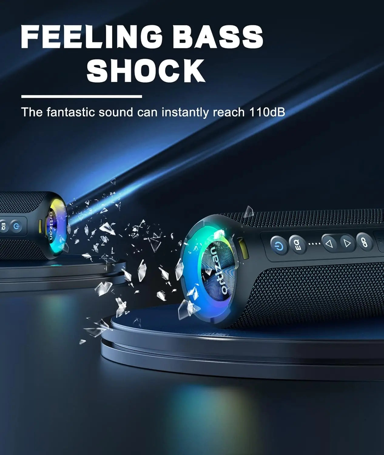 Ortizan 40W Bluetooth Speakers with Enhanced Bass