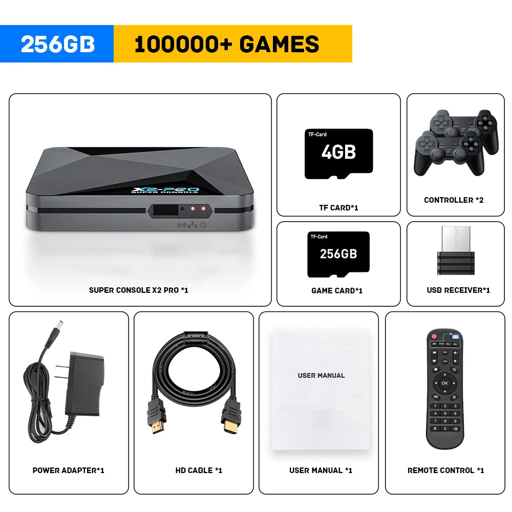 Super Console X2 Pro Retro Game Console 100000 Games