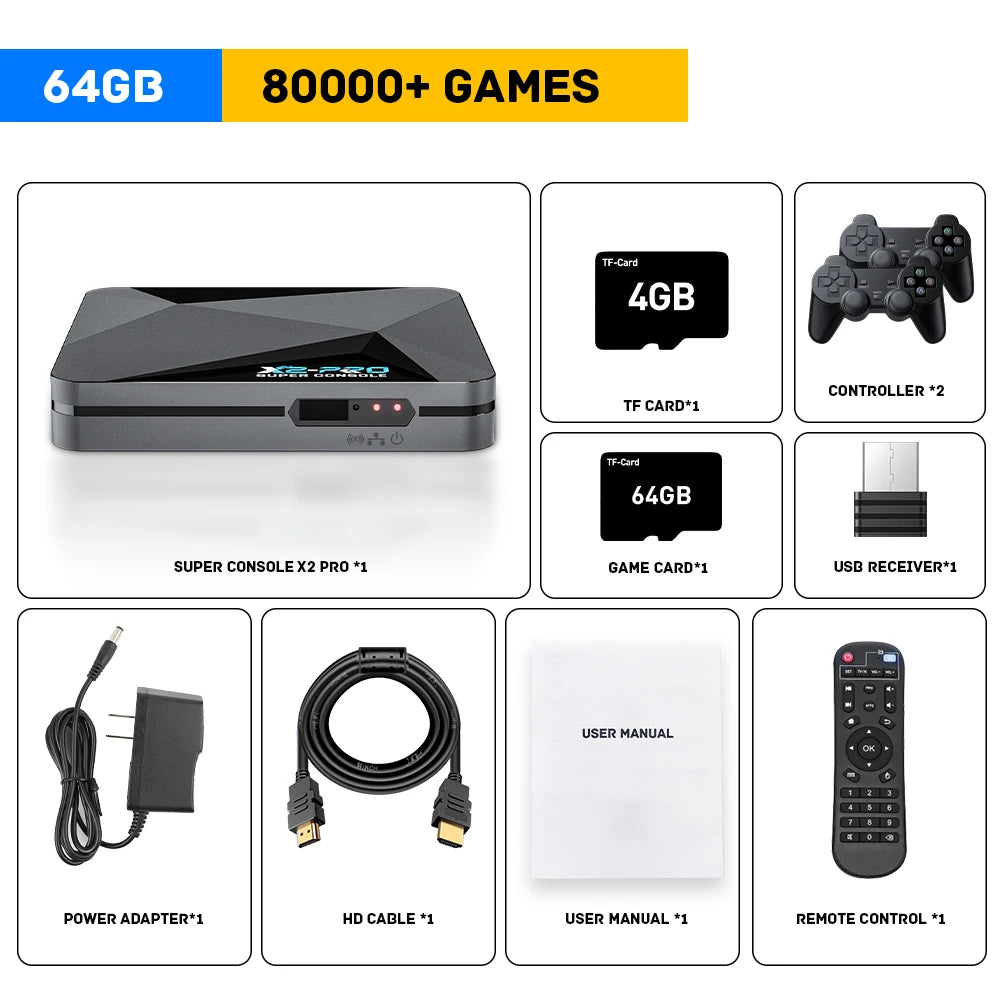 Super Console X2 Pro Retro Game Console 100000 Games