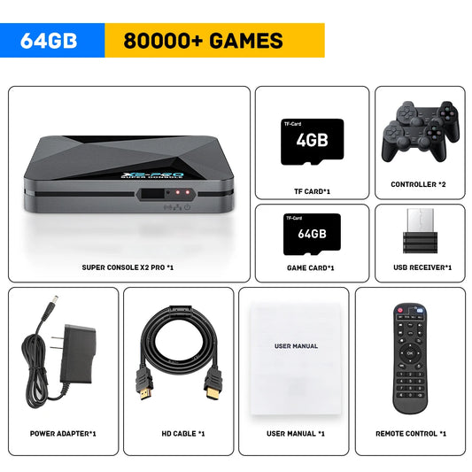 Super Console X2 Pro Retro Game Console 100000 Games
