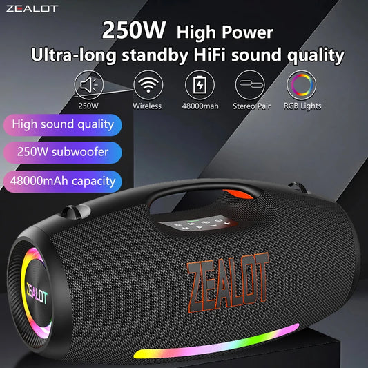 Zealot S89 Waterproof Bluetooth Speaker with Subwoofer
