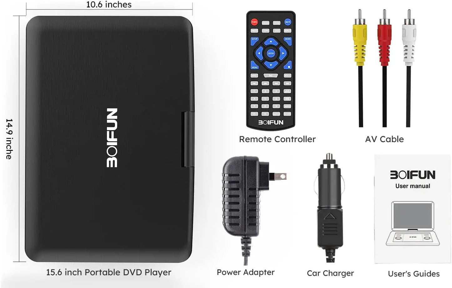 17.5" Portable DVD Player with 15.6" HD Screen