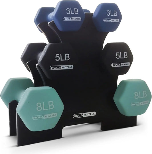 Dumbbell Free Hand Weight Set with Rack for Toning