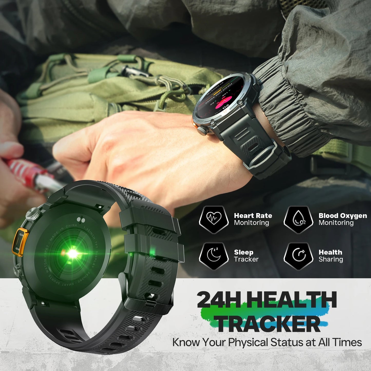 EIGIIS KE3 Bluetooth Smart Watch for Men