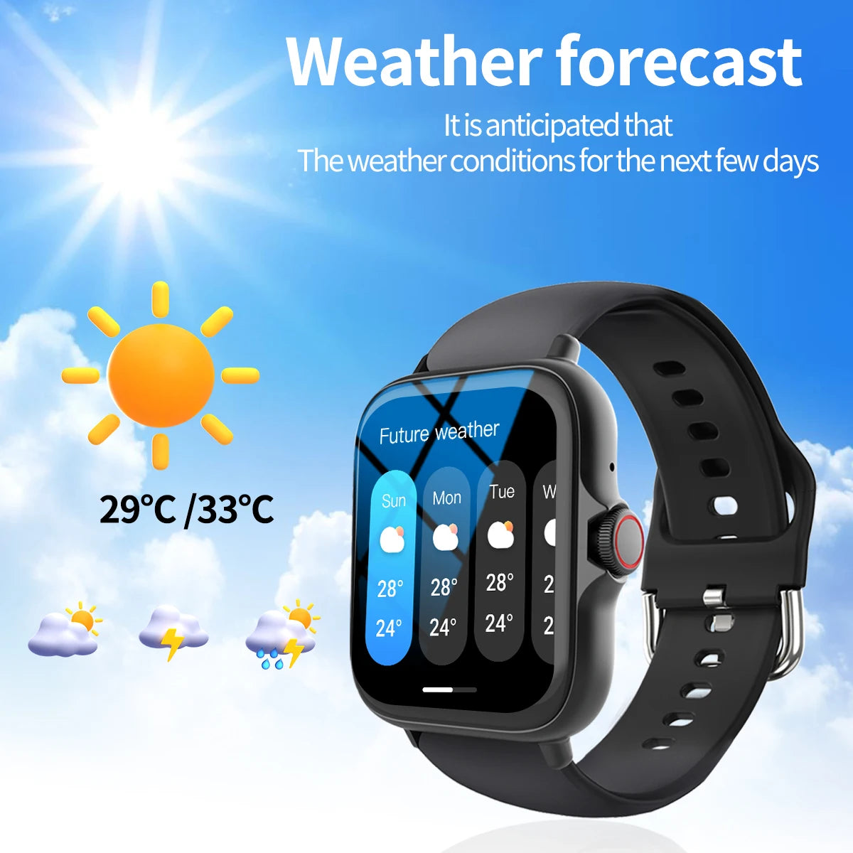 Smart Touch Screen Smartwatch With Call And Music Control