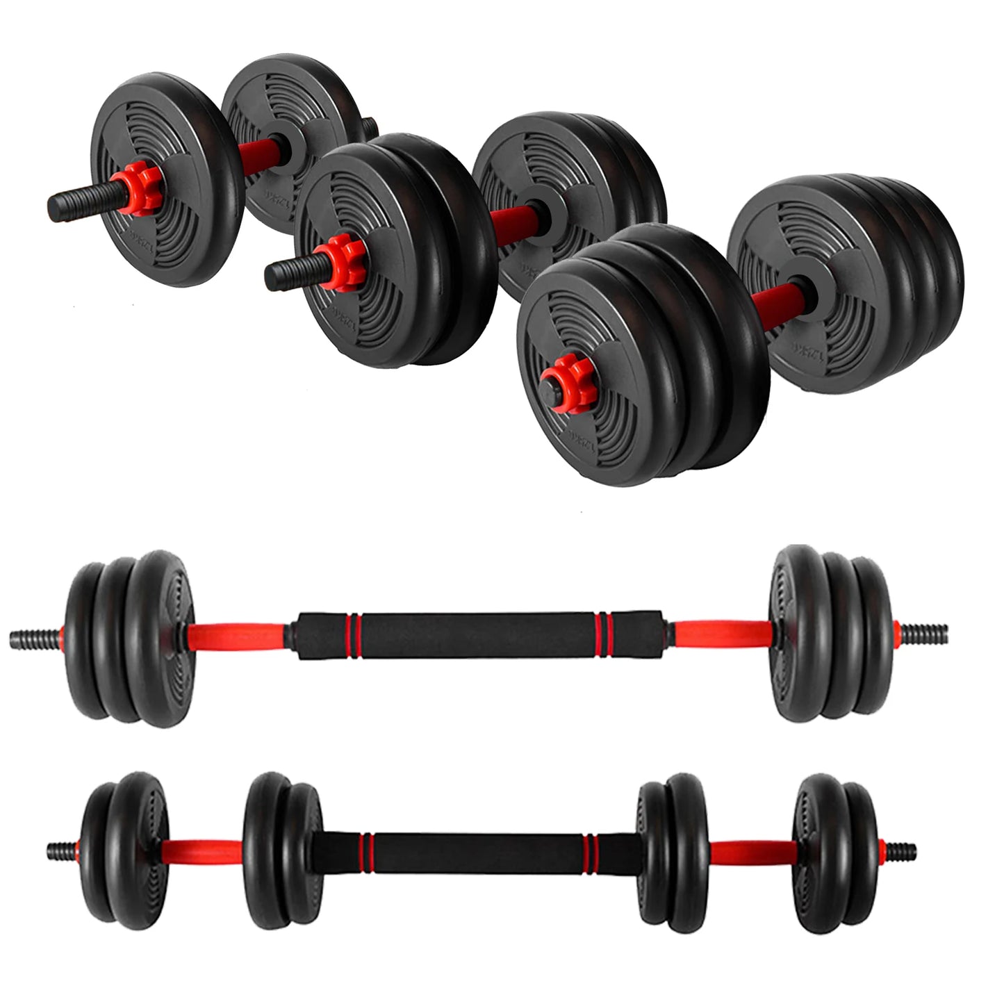 Adjustable Dumbbell Set 44 Lbs Multifunctional Home Gym Equipment